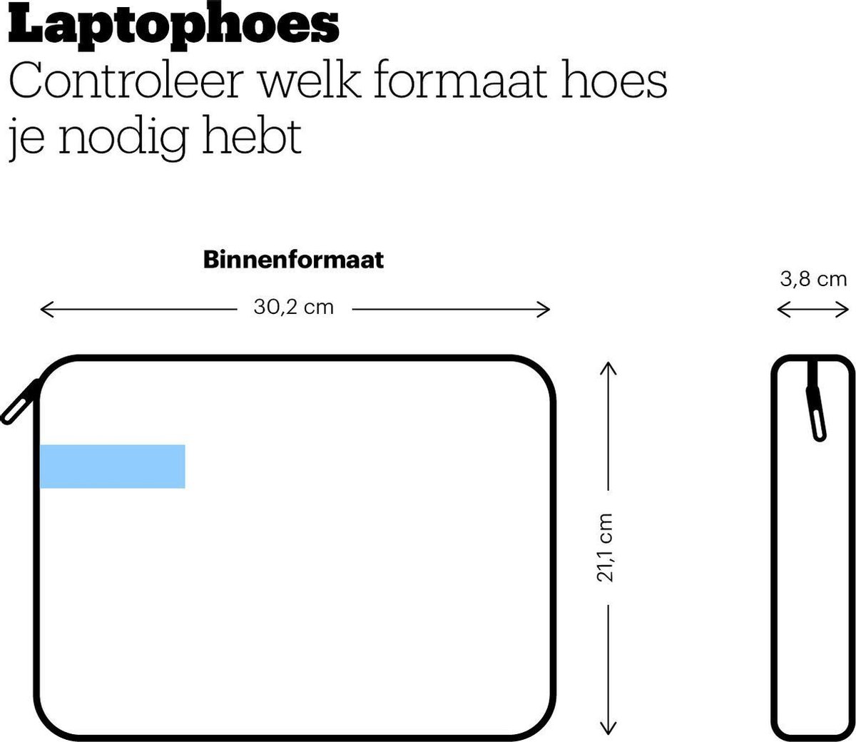 Case Logic LAPS-111 Sleeve 11 inch - Zwart