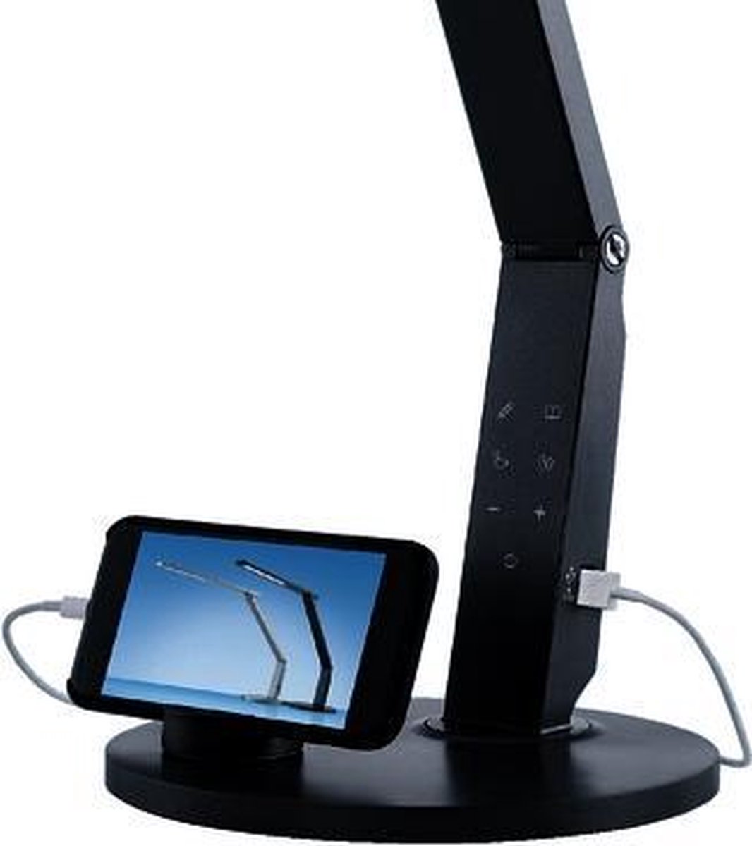 Hansa Bureaulamp Vario Plus, Led-lamp, Zilver - Silver