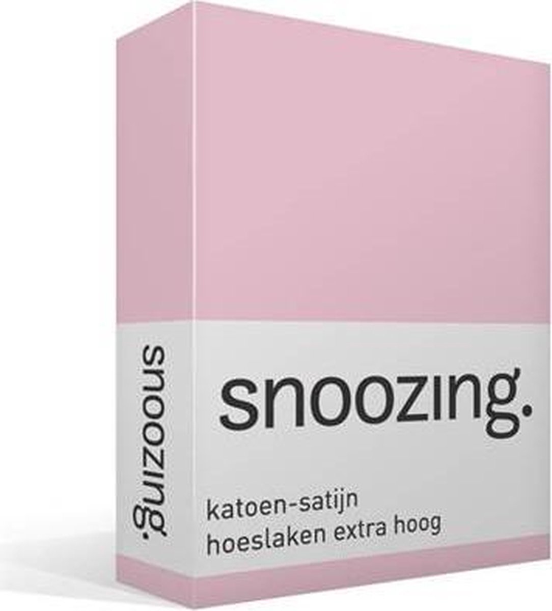 Snoozing - Katoen-satijn - Hoeslaken - Extra Hoog - 160x220 - - Roze