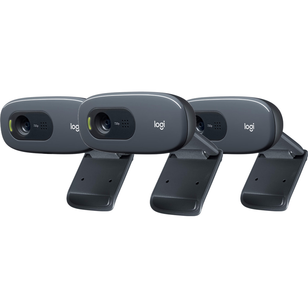 Logitech C270 HD-Webcam 3-pack