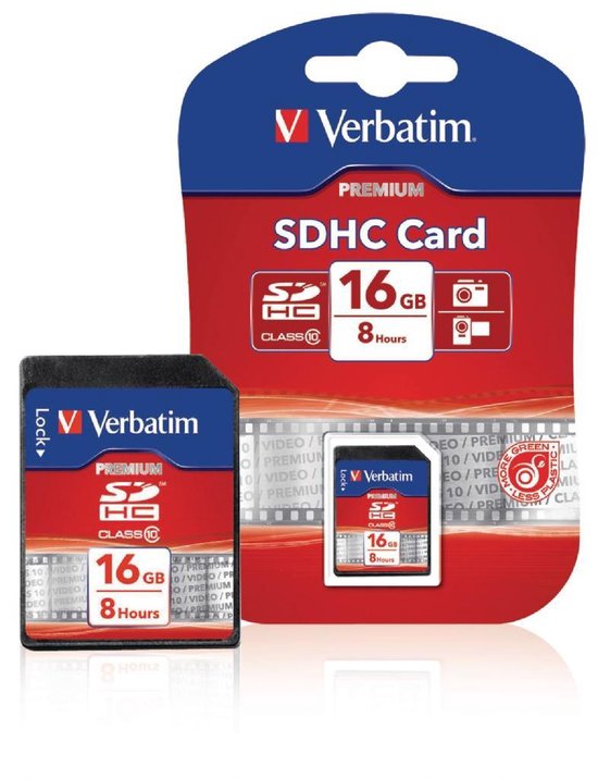Verbatim Sdhc Geheugenkaart, Klasse 10, 16 Gb