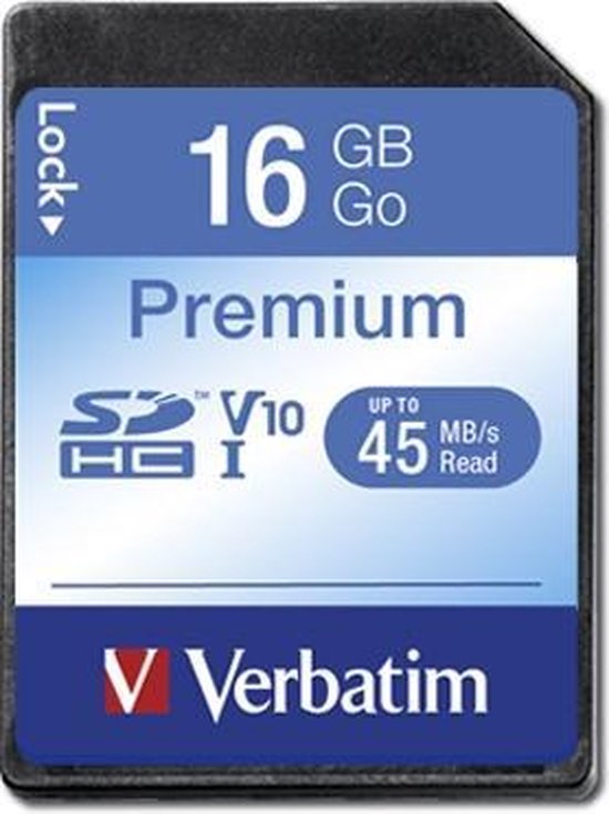 Verbatim Sdhc Geheugenkaart, Klasse 10, 16 Gb