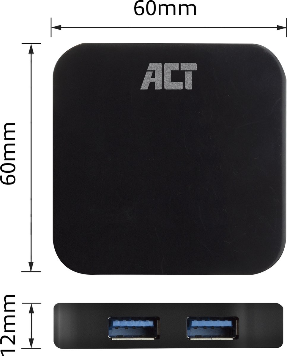 ACT AC6410 USB-C hub met adapter
