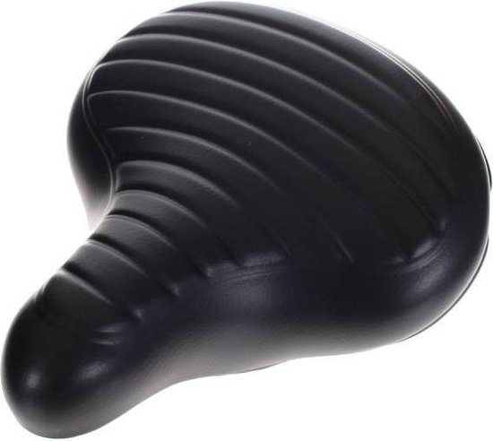 Selle Zadel Stadsfiets Ribbel 27,7 X 24 Cm - Zwart