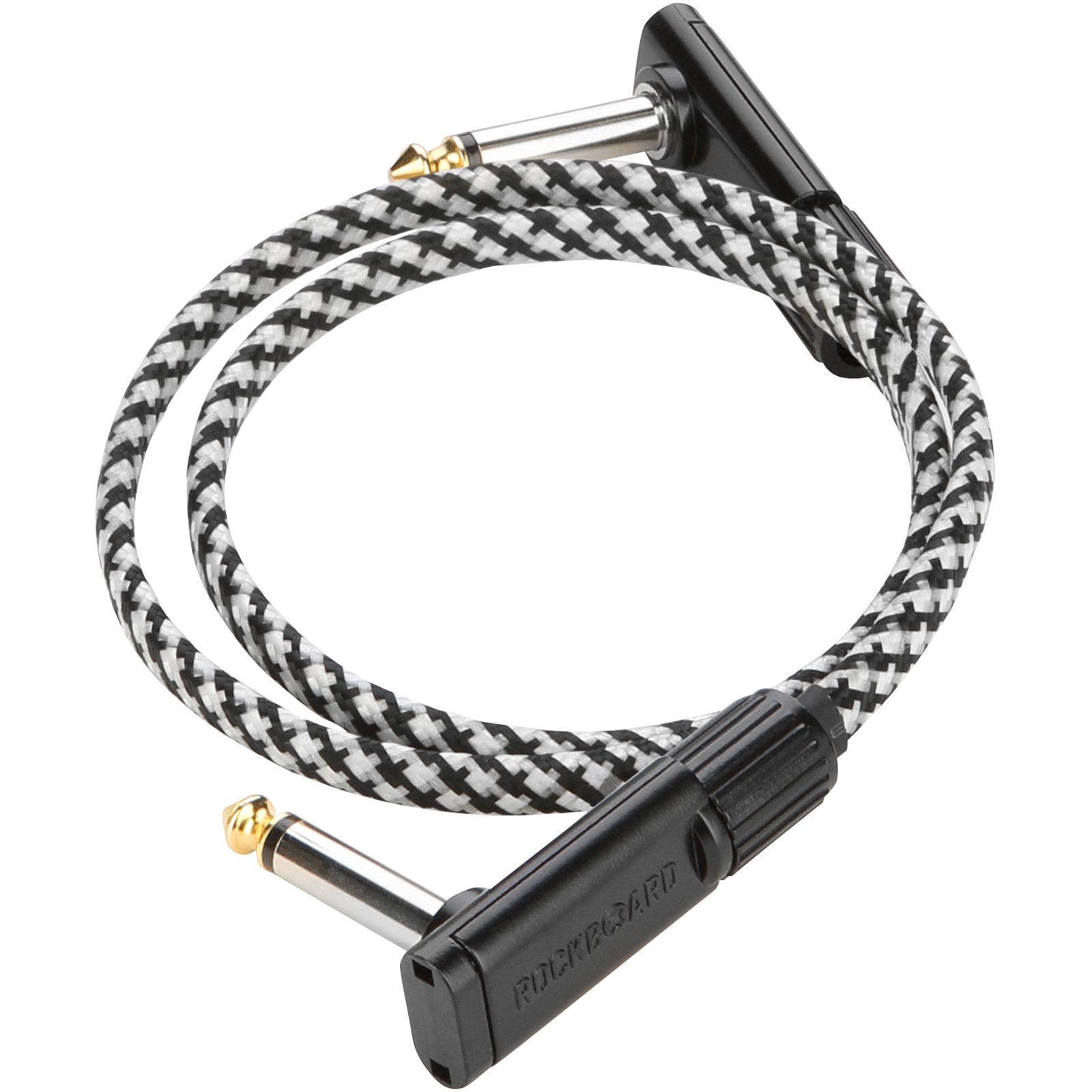 RockBoard Tweed Series Flat Patch Cable Salt&Pepper 60 cm