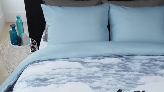 AMBIANTE Poul Dekbedovertrek - Lits-jumeaux (240x200/220 Cm + 2 Slopen) - Microvezel - Grey - Grijs