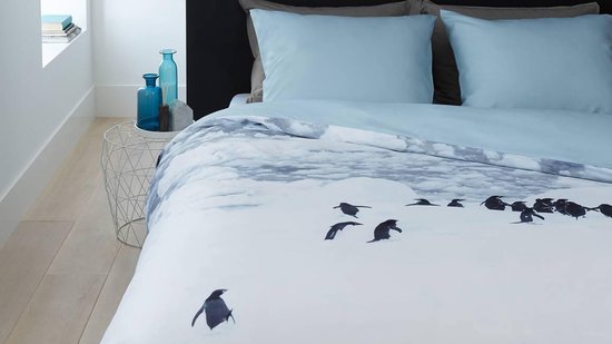 AMBIANTE Poul Dekbedovertrek - Lits-jumeaux (240x200/220 Cm + 2 Slopen) - Microvezel - Grey - Grijs