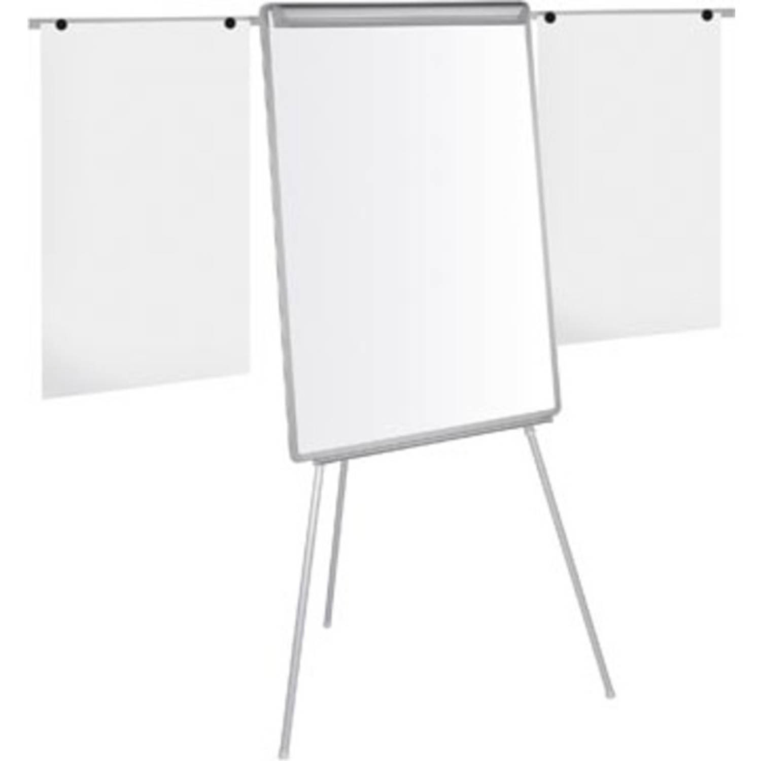 Pergamy Magnetisch Flipchart Met Papierklem En 2 Uitschuifbare Armen Ft 107 X 75cm