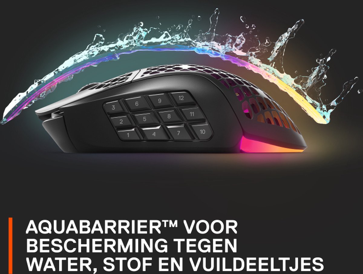 Steelseries Aerox 9 Draadloze Gaming Muis - Zwart