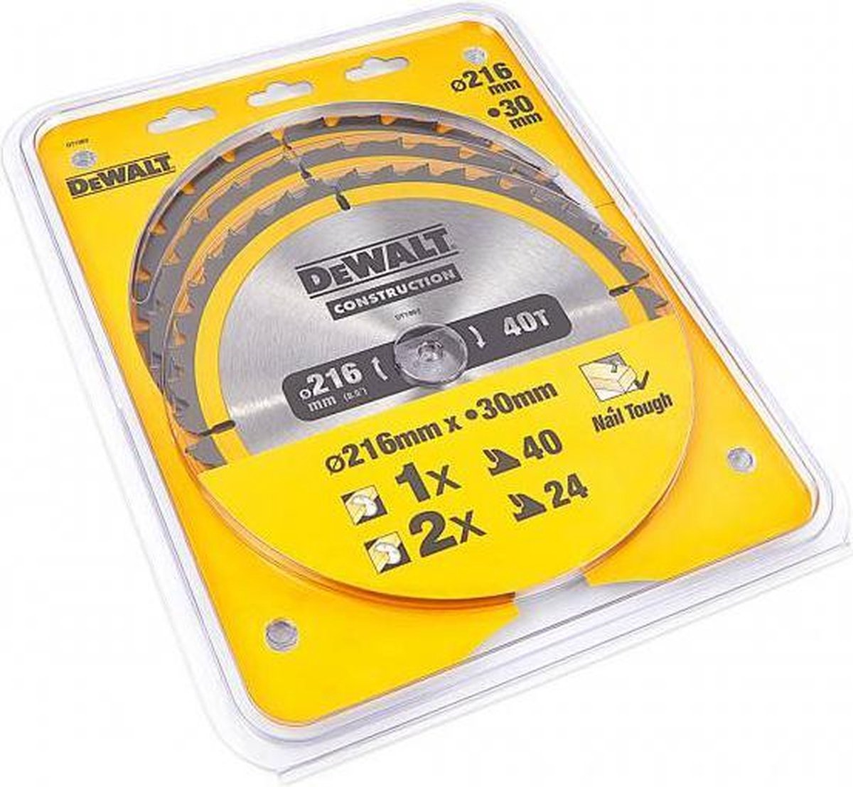 DeWalt 216 x 30 mm 3 PCs. Siembra de hoja de sierra circular Sierra estacionaria
