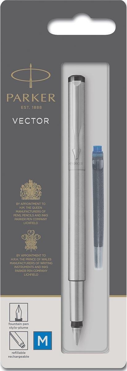 Parker Vector Vulpen Staal Op Blister - Blauw