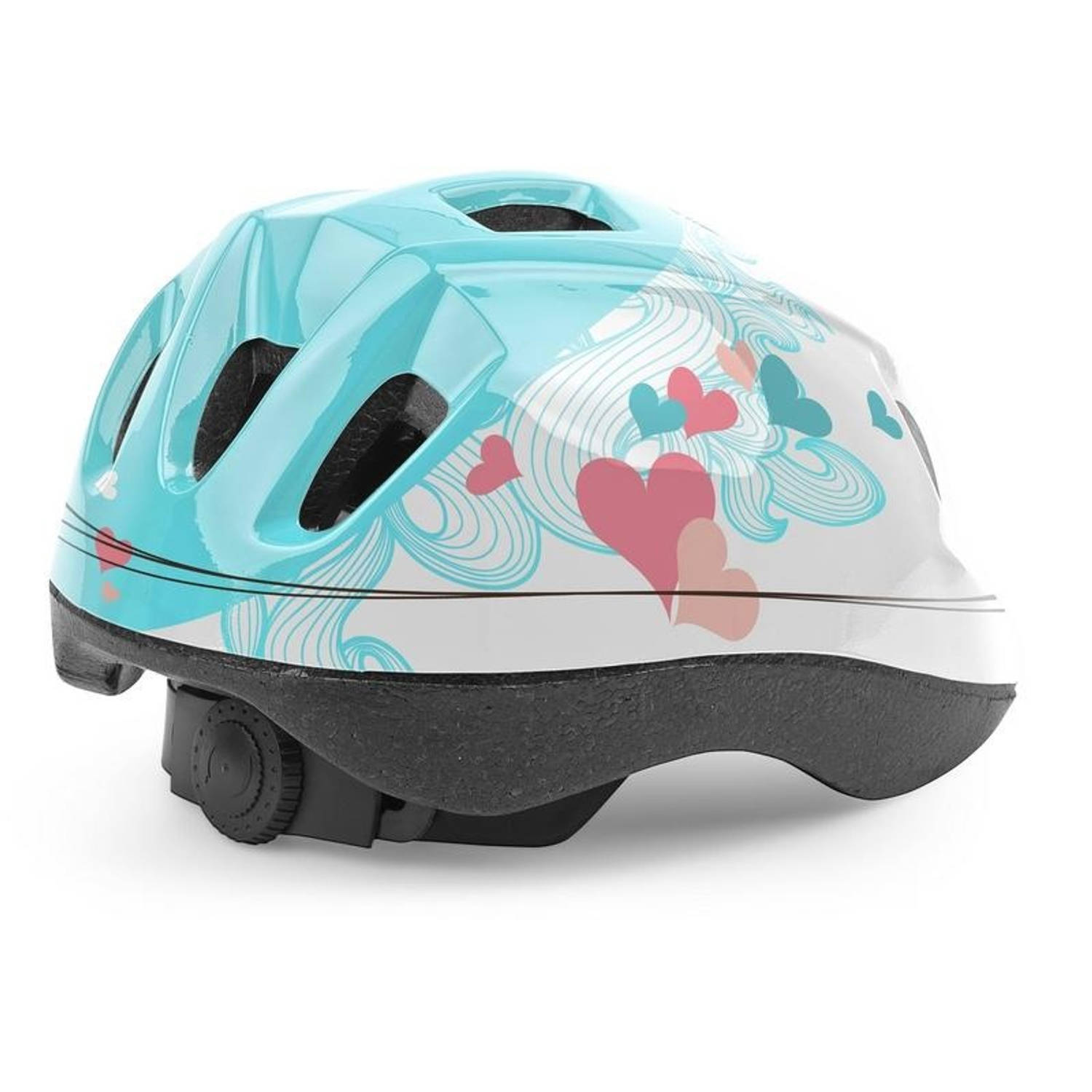 Cycle Tech Kinderhelm Hartjes/wit Maat 52-56 Cm - Blauw