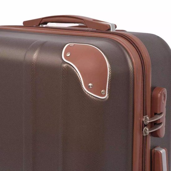 Vidaxl Harde Rolkoffer Set 4-dlg - Bruin