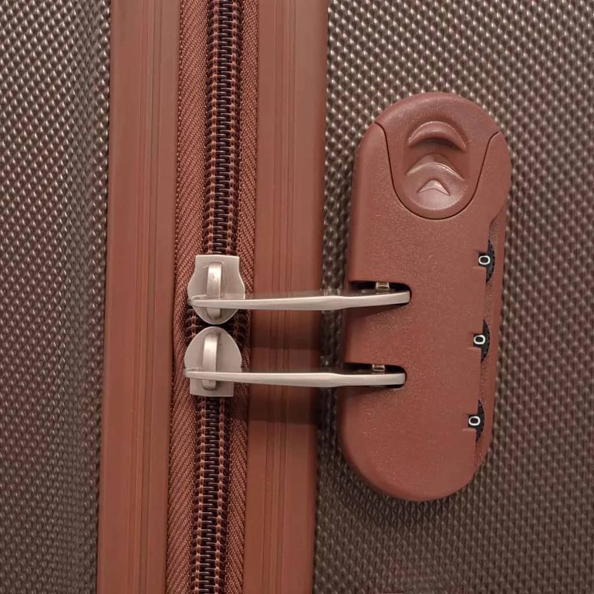 Vidaxl Harde Rolkoffer Set 4-dlg - Bruin