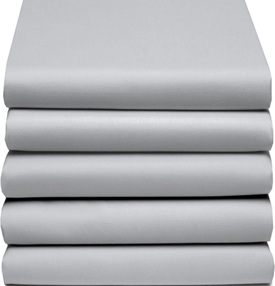 Cinderella Basic Percaline Katoen Topper Hoeslaken - 100% Percaline Katoen - Lits-jumeaux (180x210 Cm) - Light Grey - Grijs