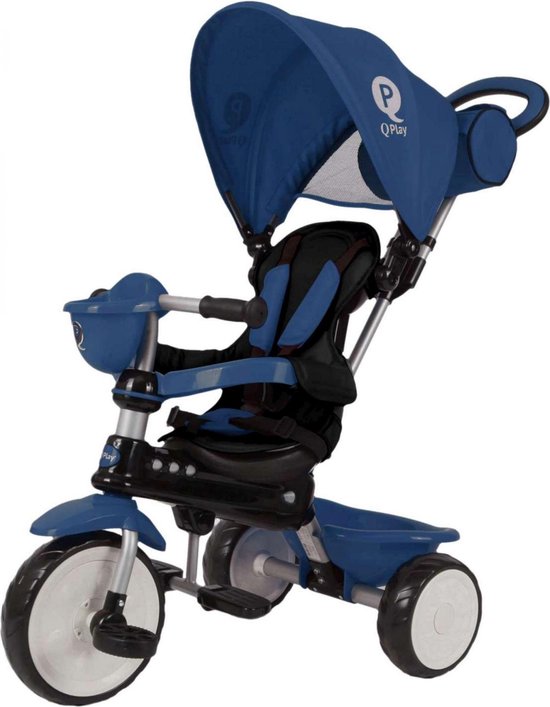 Qplay Driewieler Comfort 4-in-1 Driewieler Kind Junior - Blauw