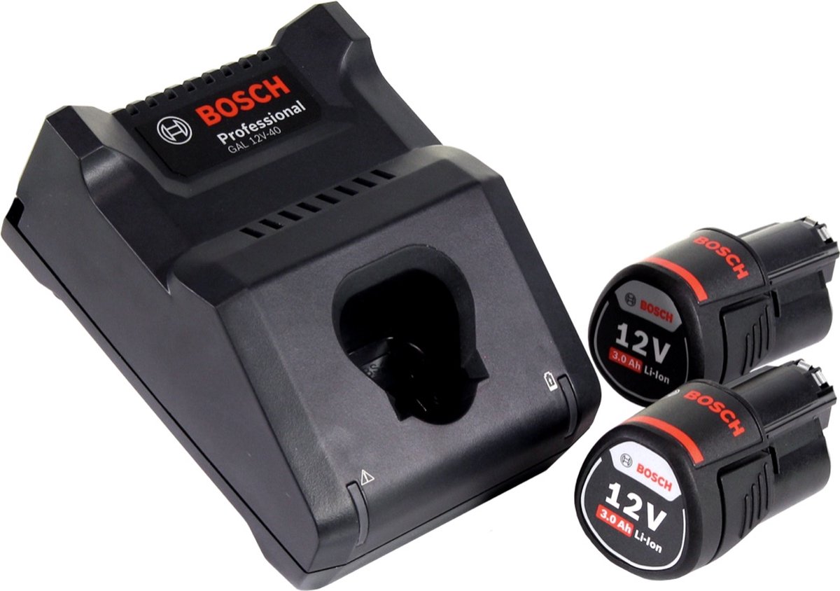 Bosch - Batería circular SAW GKS 12V-26. Con 2 x 3.0 AH batería de iones de litio. L-boxx