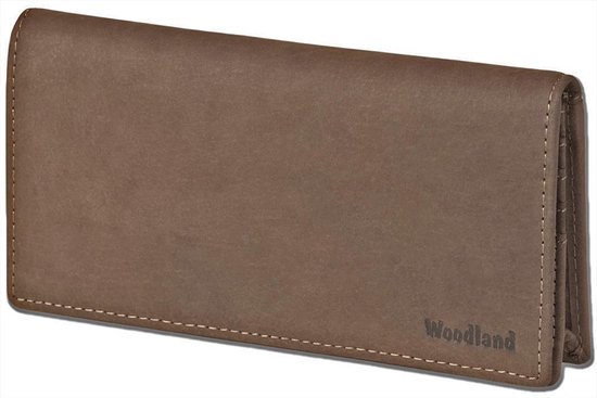 Woodland Dames Portemonnee 'Elegant' - Leer - Taupe - Bruin