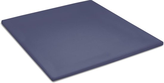 Cinderella Basic Percaline Katoen Topper Hoeslaken - 100% Percaline Katoen - Lits-jumeaux (160x200 Cm) - Dark Blue - Blauw