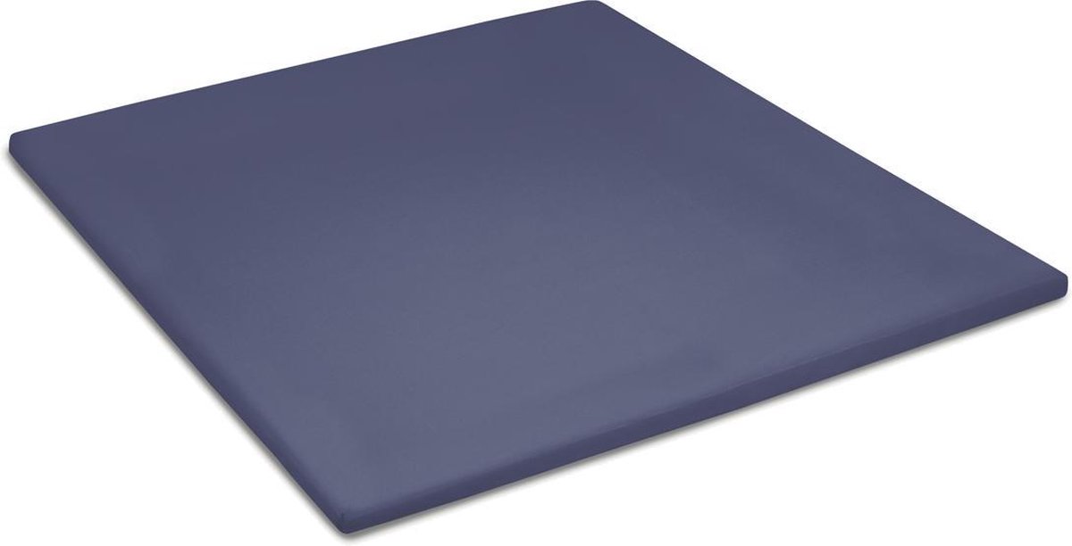 Cinderella Basic Percaline Katoen Topper Hoeslaken - 100% Percaline Katoen - Lits-jumeaux (180x210 Cm) - Dark Blue - Blauw