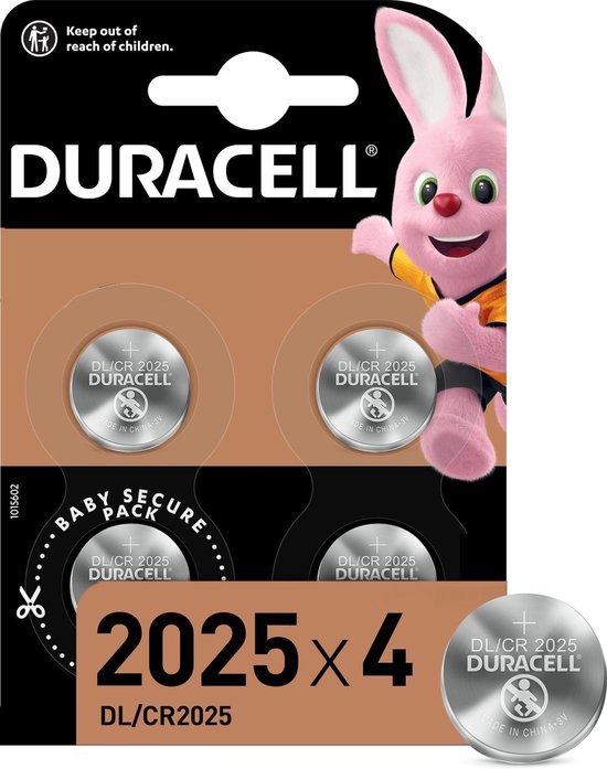 Duracell Cr2025 Knoopcelbatterijen - 4 Stuks