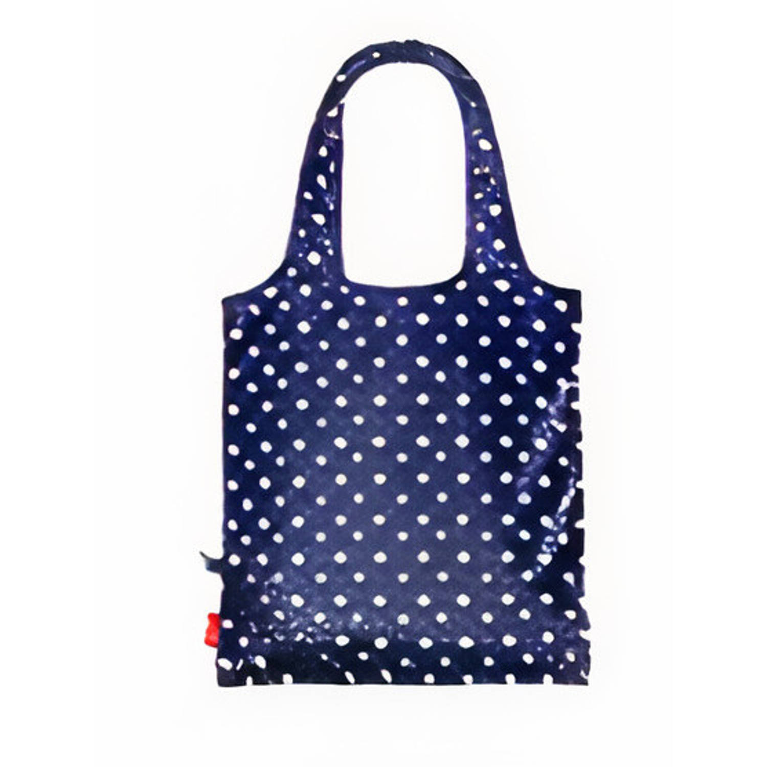 Punta Shopper Stippen Polyester/wit - Blauw