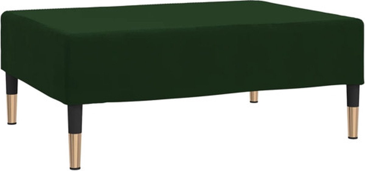 Vidaxl Voetenbank 78x56x32 Cm Fluweel Donker - Groen