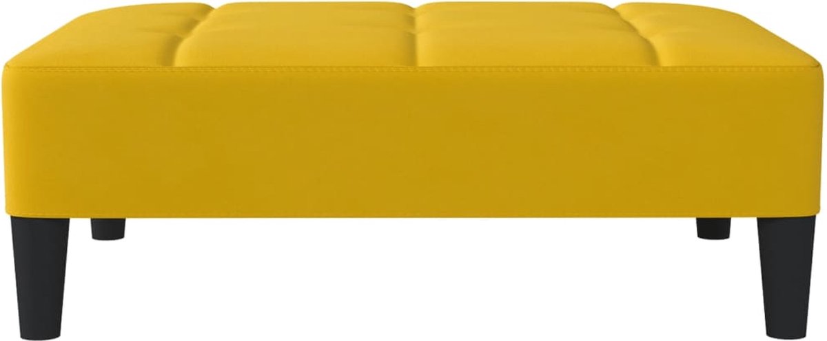 Vidaxl Voetenbank 78x56x32 Cm Fluweel - Geel