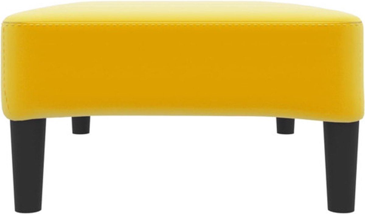 Vidaxl Voetenbank 78x56x32 Cm Fluweel - Geel