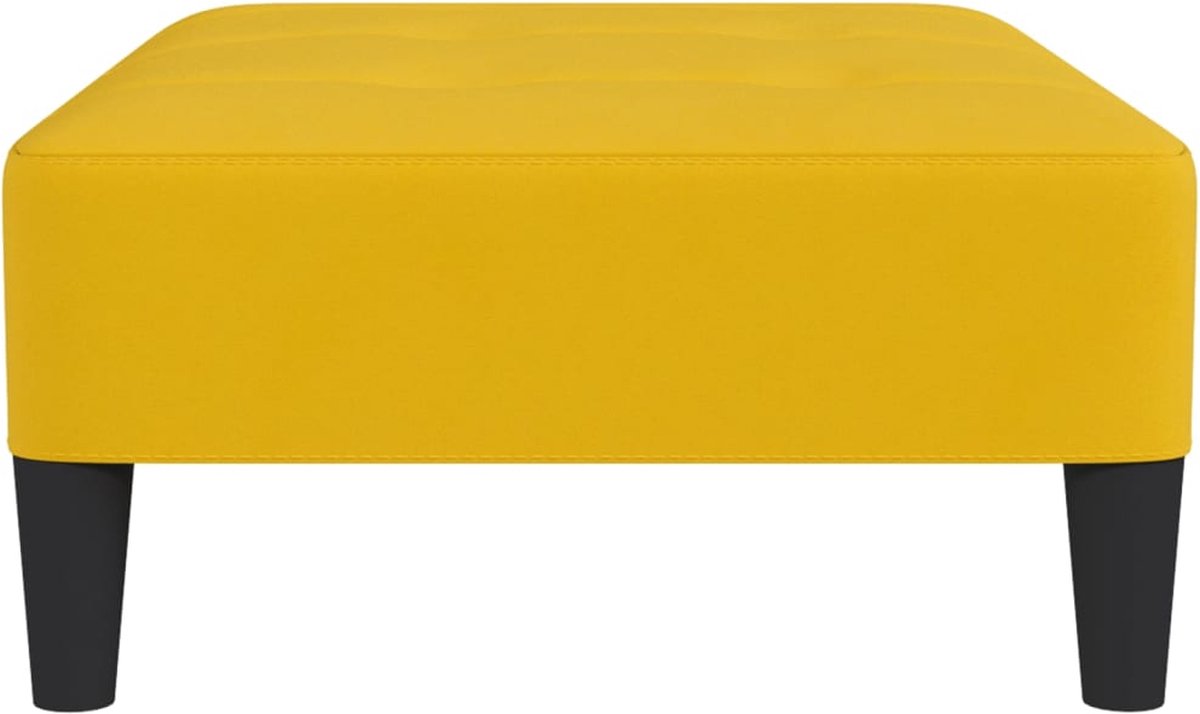 Vidaxl Voetenbank 78x56x32 Cm Fluweel - Geel