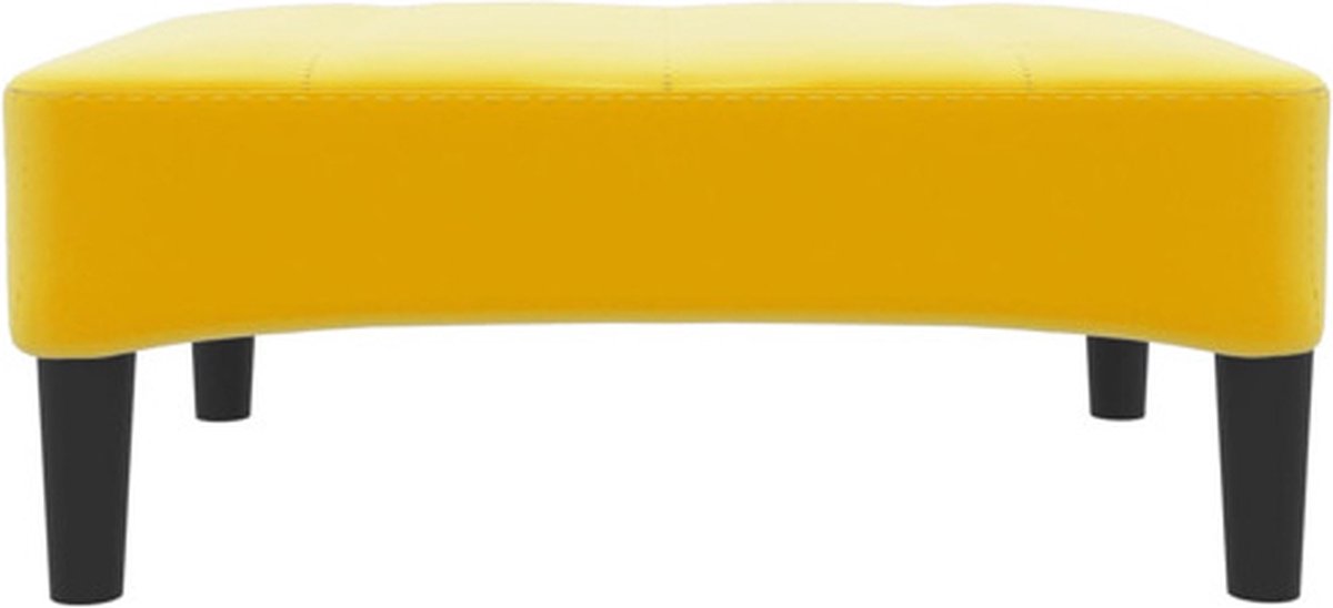 Vidaxl Voetenbank 78x56x32 Cm Fluweel - Geel