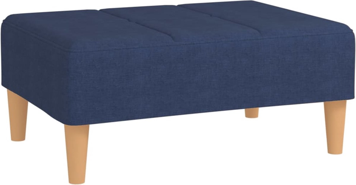 Vidaxl Voetenbank 78x56x32 Cm Stof - Blauw