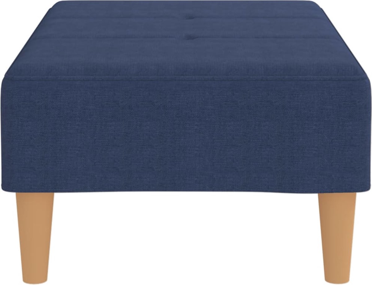 Vidaxl Voetenbank 78x56x32 Cm Stof - Blauw
