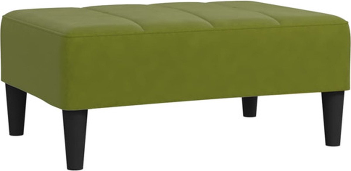 Vidaxl Voetenbank 78x56x32 Cm Fluweel Licht - Groen