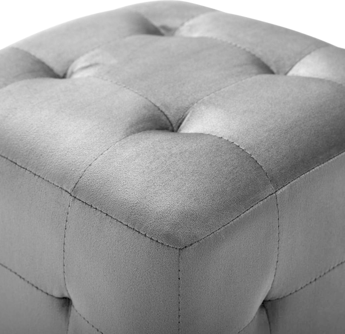 Vidaxl Poef 2 St 30x30x30 Cm Fluweel - Zwart