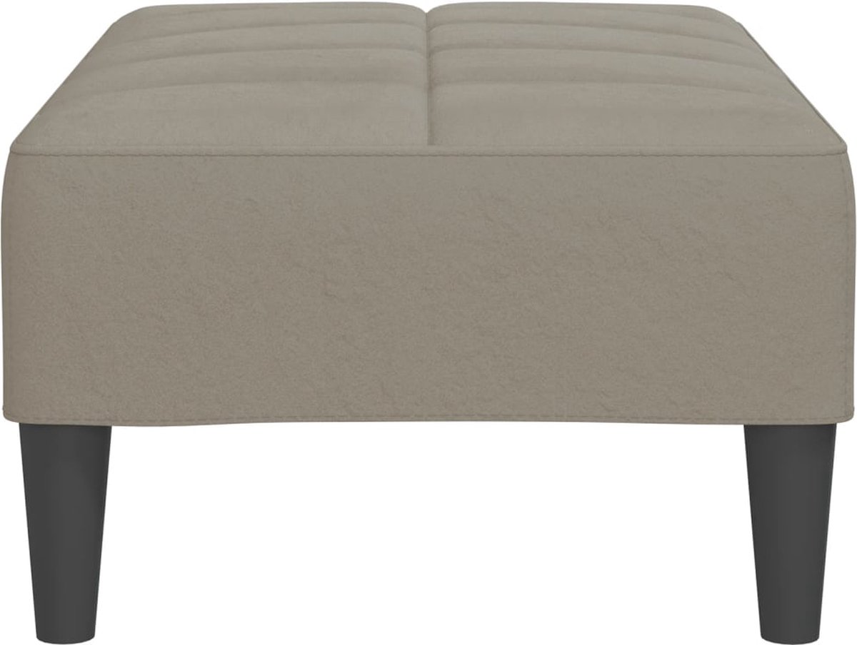 Vidaxl Voetenbank 78x56x32 Cm Fluweel Licht - Grijs