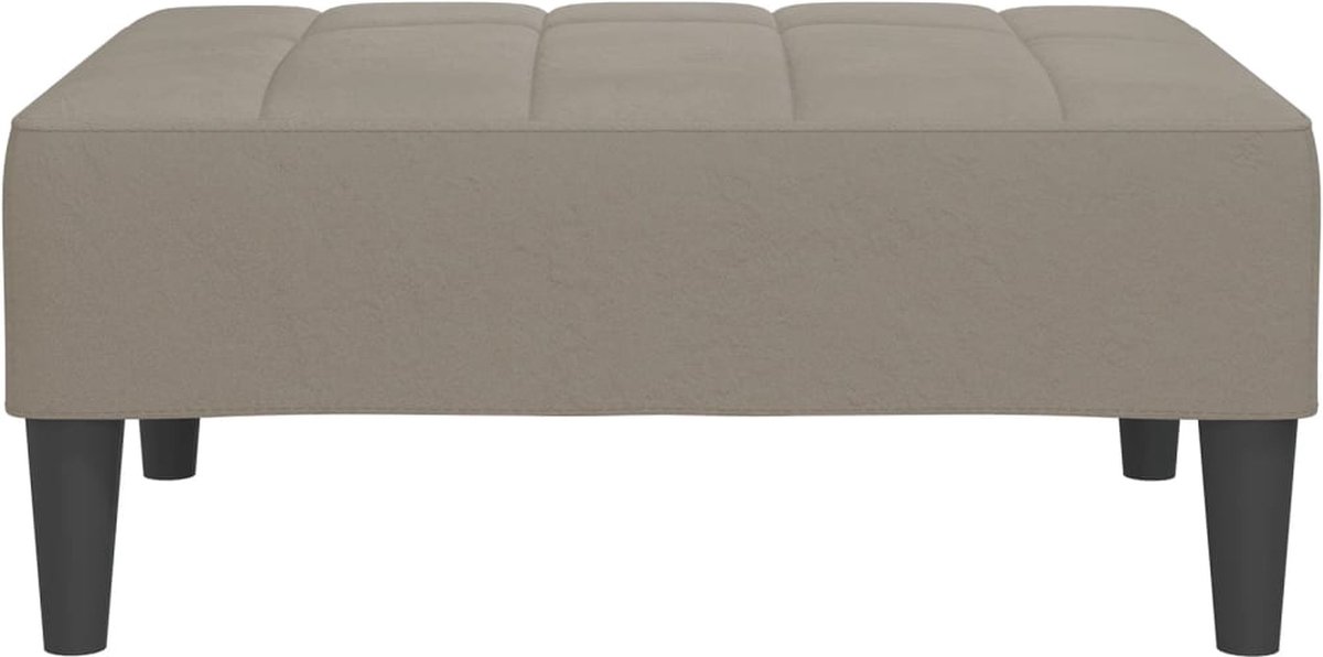 Vidaxl Voetenbank 78x56x32 Cm Fluweel Licht - Grijs