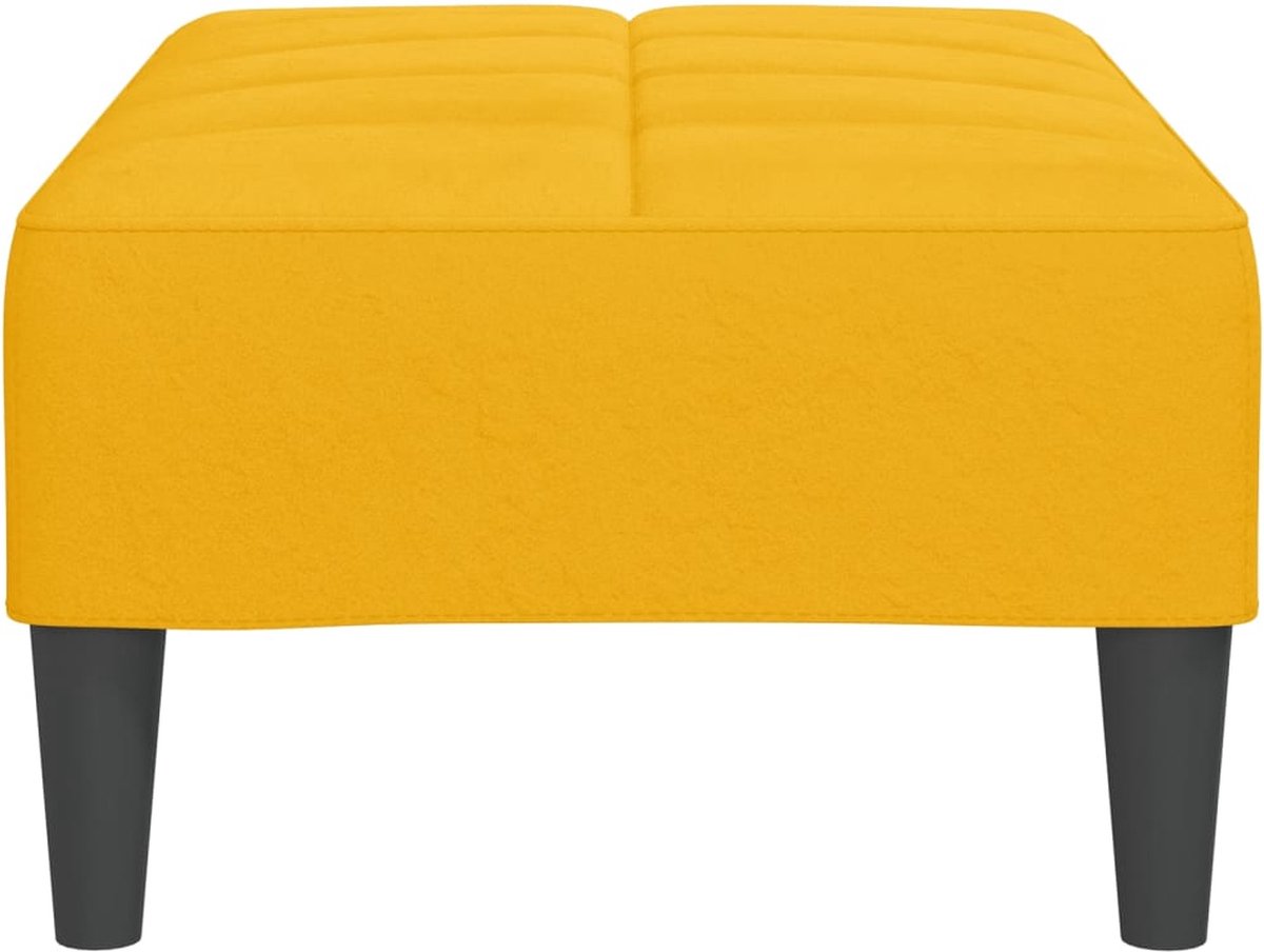 Vidaxl Voetenbank 78x56x32 Cm Fluweel - Geel