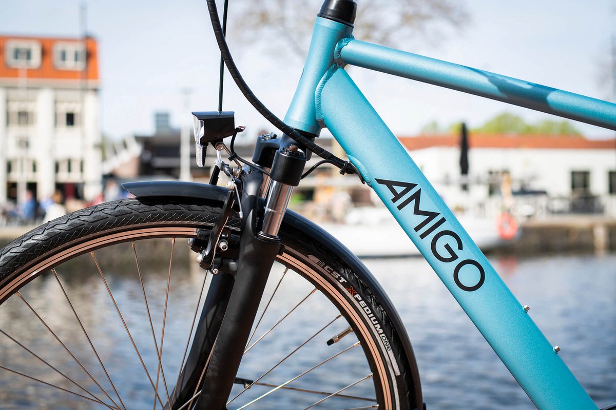 Amigo Elektrische Stadsfiets E-vibe D2 28 Inch 50 Cm Heren 7v V-brakes - Blauw