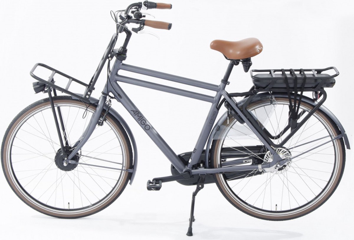 Amigo Elektrische Transportfiets E-strong T2 28 Inch 54 Cm Heren 3v Rollerbrake Matgrijs