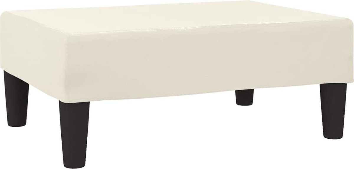 Vidaxl Slaapbank 2-zits Met Voetenbank Kunstleer Crèmekleurig
