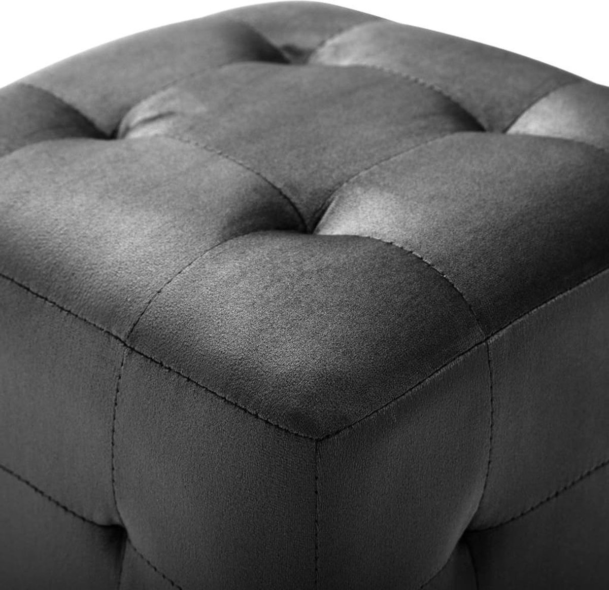 Vidaxl Nachtkastjes 2 St 30x30x30 Cm Fluweel - Zwart