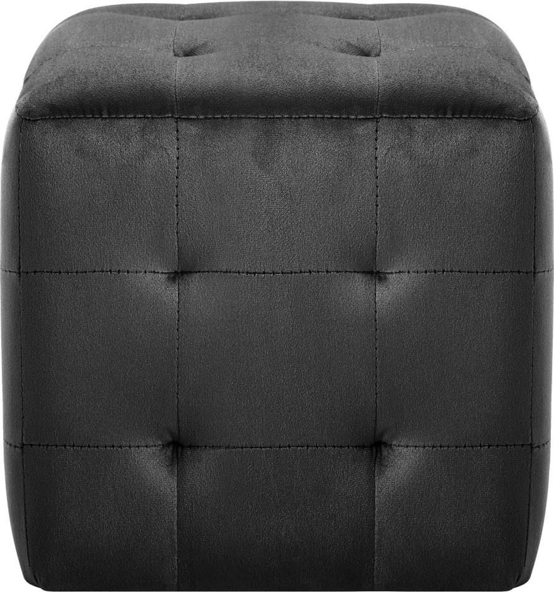 Vidaxl Nachtkastjes 2 St 30x30x30 Cm Fluweel - Zwart