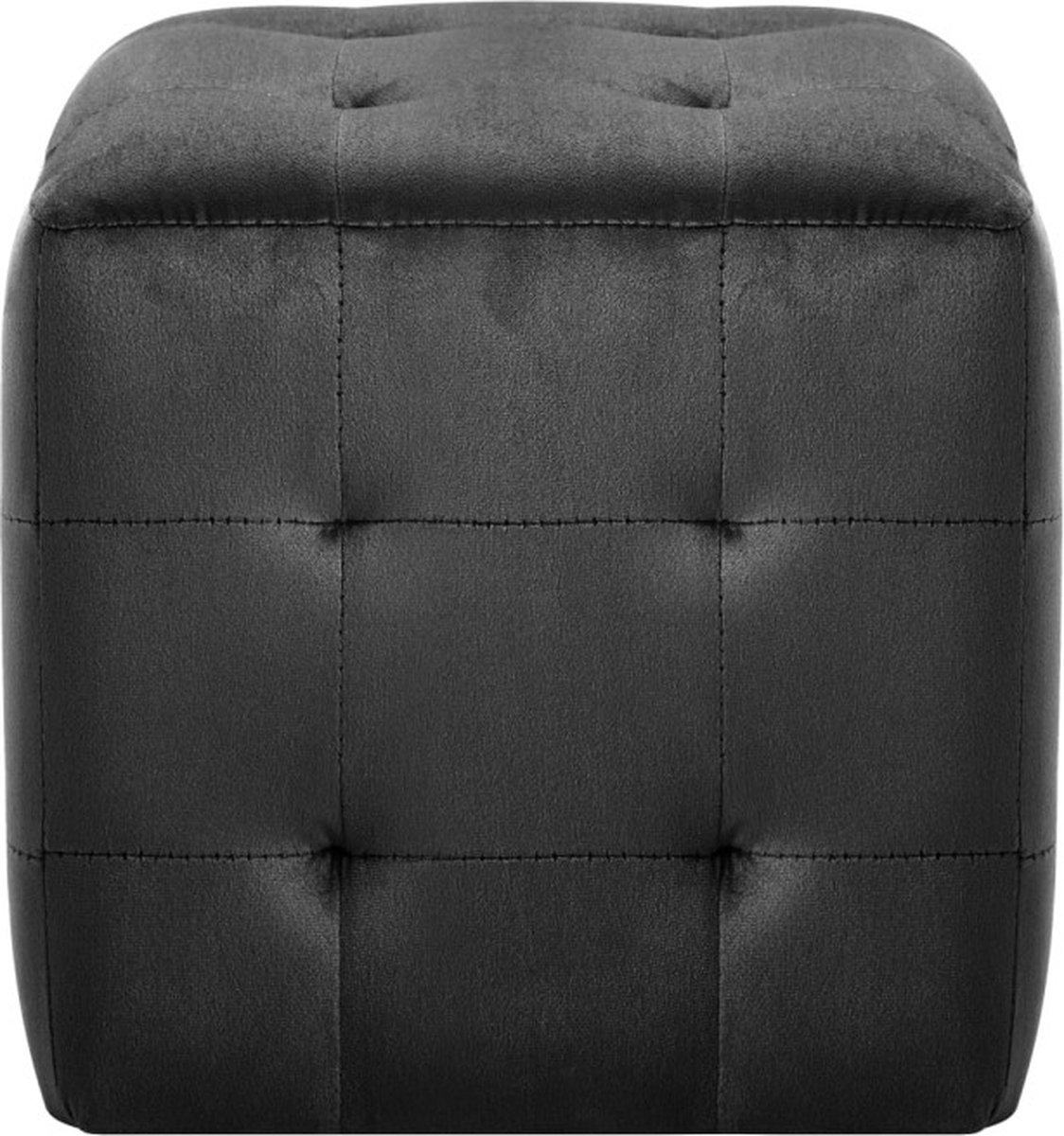 Vidaxl Nachtkastjes 2 St 30x30x30 Cm Fluweel - Zwart