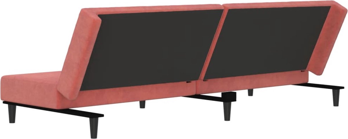 Vidaxl Slaapbank 2-zits Fluweel - Roze