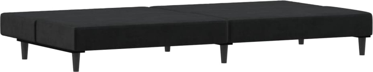 Vidaxl Slaapbank 2-zits Fluweel - Zwart