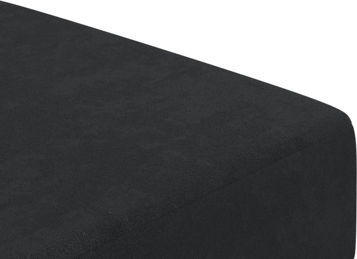 Vidaxl Slaapbank 2-zits Fluweel - Zwart