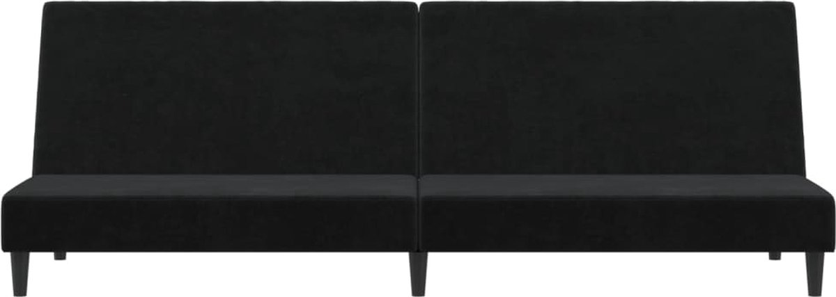 Vidaxl Slaapbank 2-zits Fluweel - Zwart