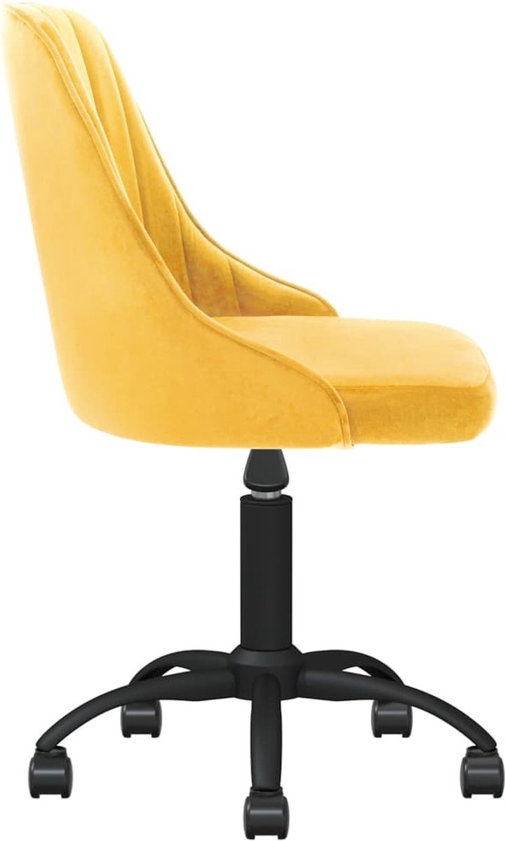 Vidaxl Eetkamerstoelen Draaibaar 2 St Fluweel - Geel