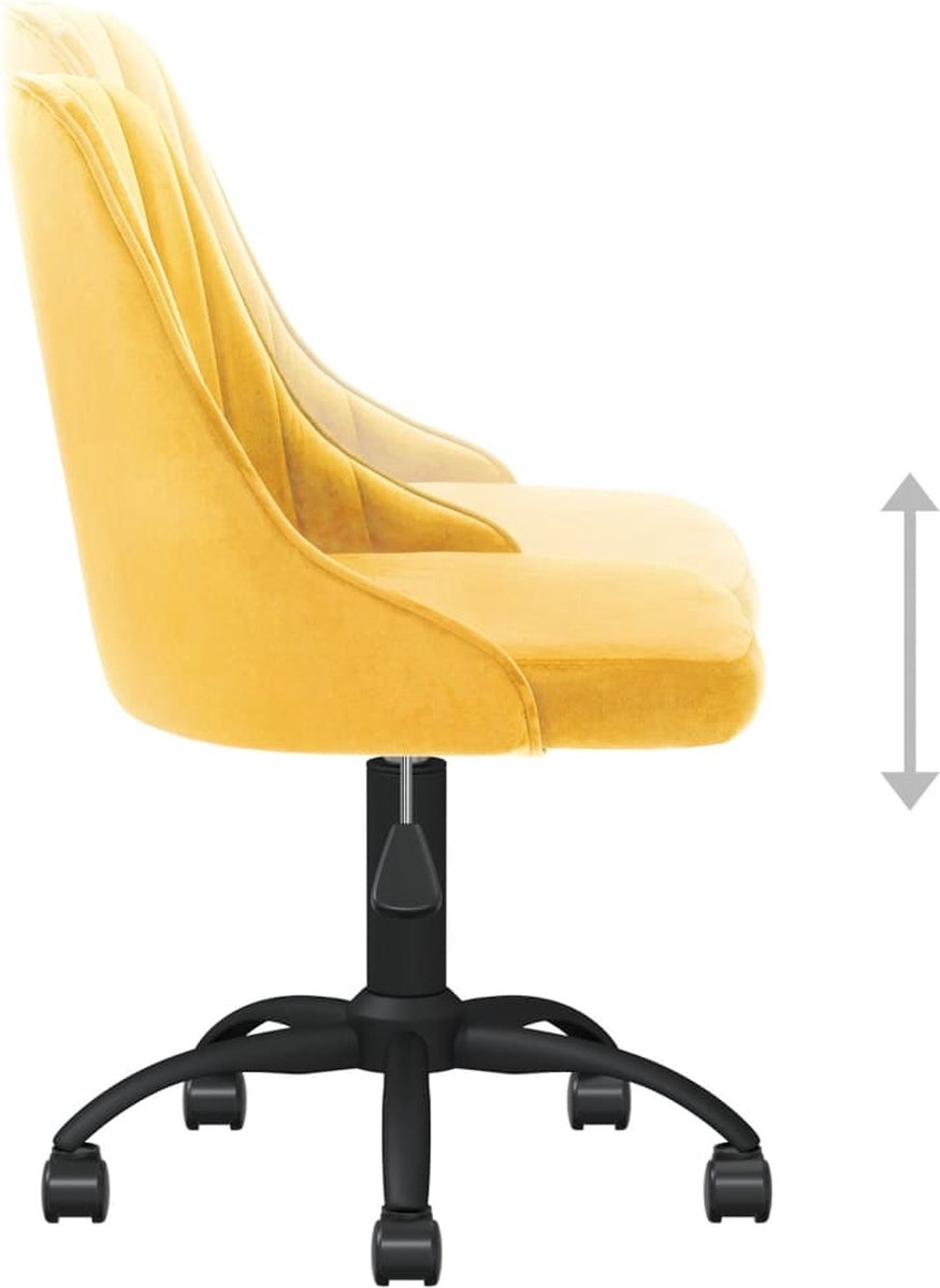 Vidaxl Eetkamerstoelen Draaibaar 2 St Fluweel - Geel